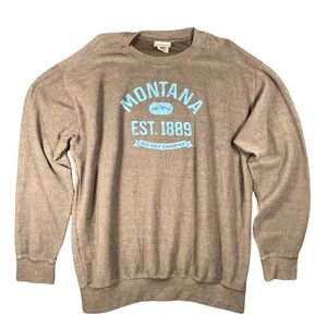 Artisans Montana 1889 Big Sky Country Waffle Knit Pullover Sweatshirt Mens‎ XL